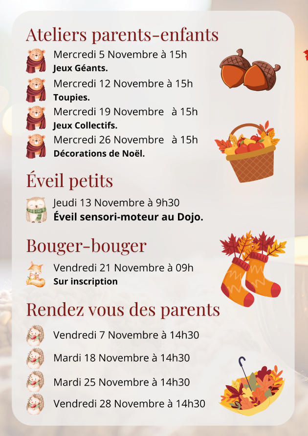 programme familles novembre