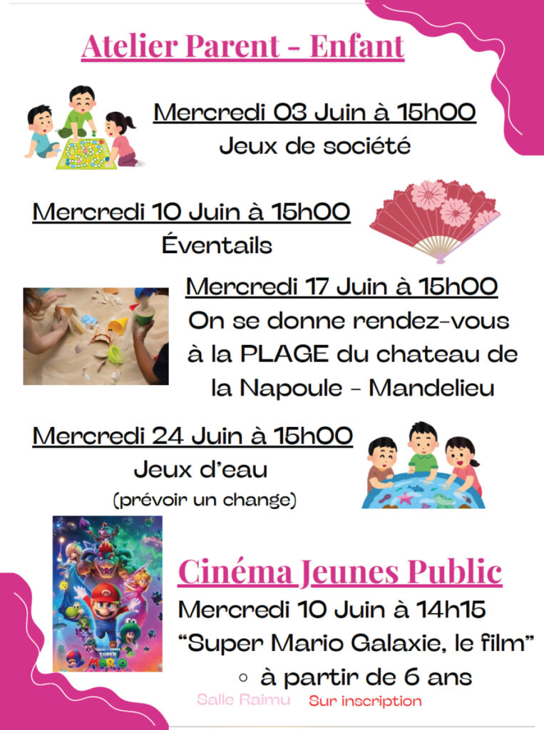 programme familles juin 2026 mjc ranguin cannes la bocca