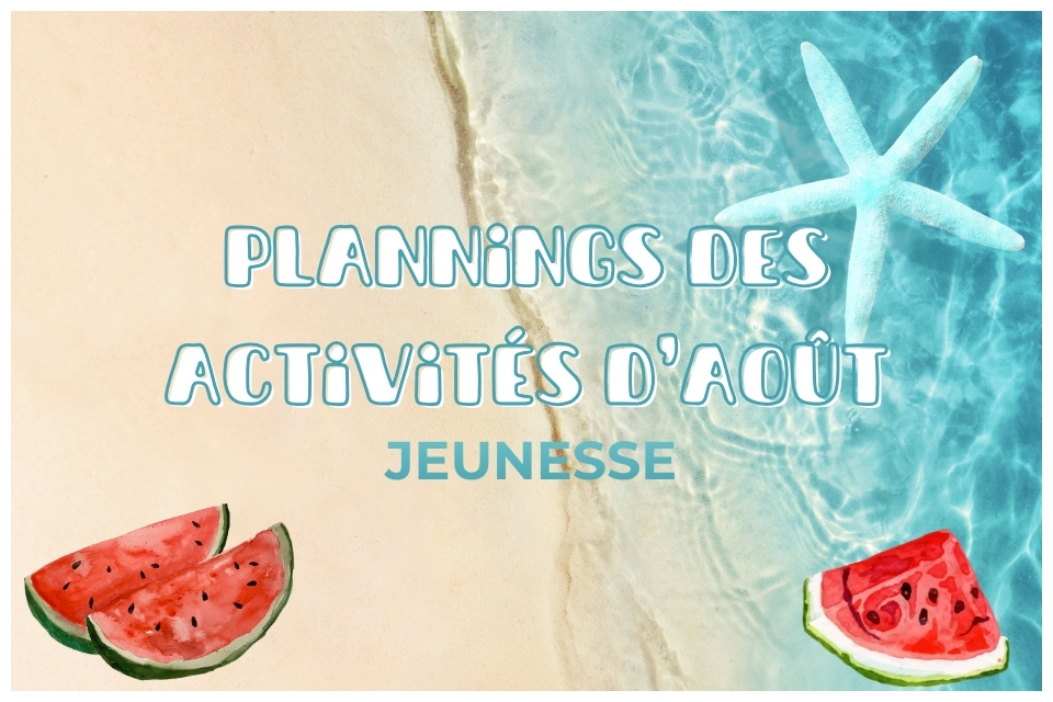 programme des activités de juillet au centre de loisir de la MJC ranguin cannes la bocca