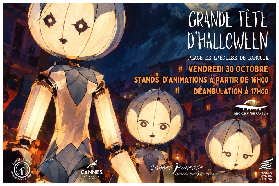 Fête Halloween cannes la bocca Mjc Ranguin 2026
